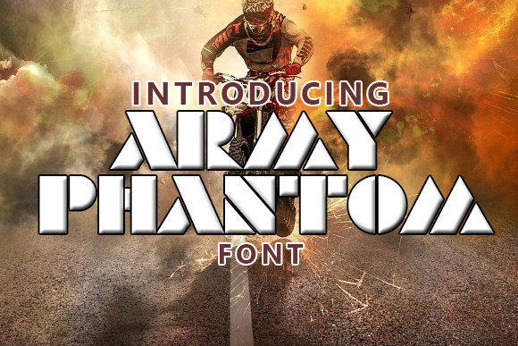 Army Phantom Font for Bold Craft Projects