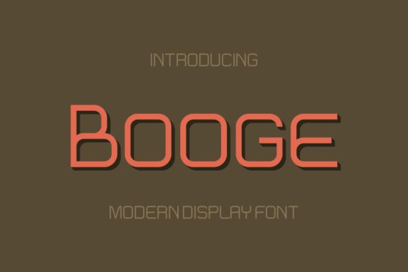 Booge: A Modern Display Font for Creative Makers