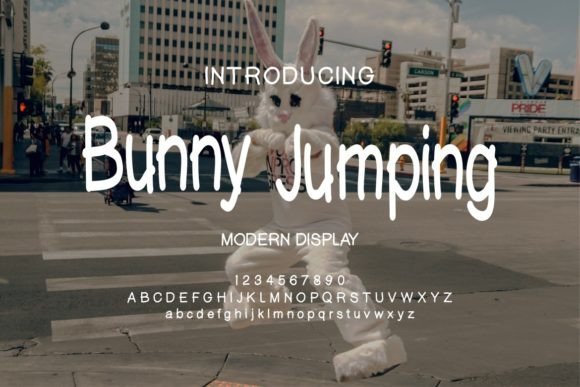 Bunny Jumping Font for Business Branding and Design