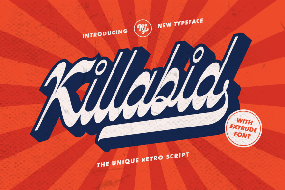 Killabid Font for Retro Web Design