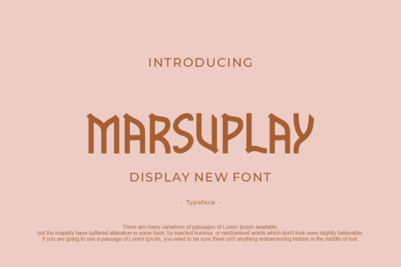 Marsuplay: A Modern Display Font for Creative Projects