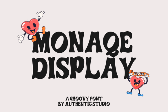 Monaqe: A Retro Groovy Display Font for Creative Projects