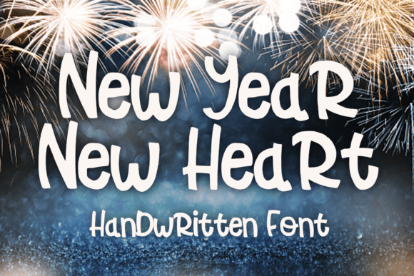New Year New Heart Font Review for Branding and Design