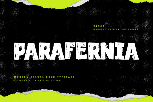 Parafernia: A Bold Display Font for Modern Editorial Design