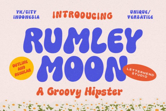 Rumley Moon Font for Bold and Groovy Campaign Designs