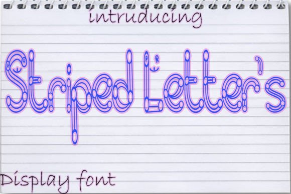 Striped Letters: A Playful Display Font for Creative Projects