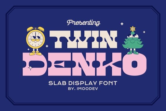 Twin Denko: A Modern Display Font for Small Business Branding