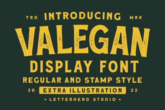 Valegan: A Vintage Display Font for Modern Web Design