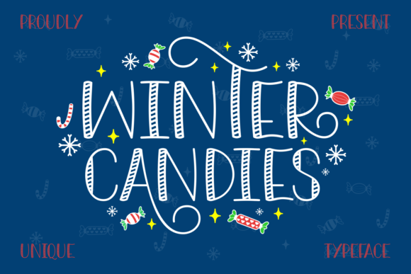 Winter Candies Font for Festive Web Design